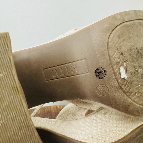 Ana Cream Platform Sandals With Bow Women’s Size 8.5 - Picture 9 of 10